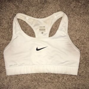 White Nike DRI-FIT Sports Bra